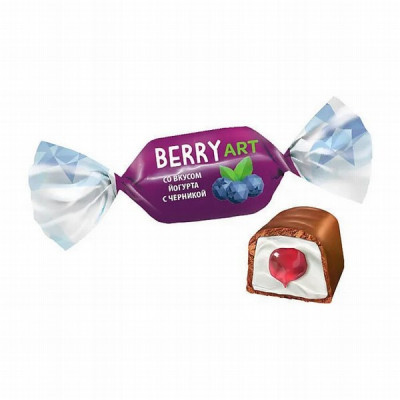 Šokolādes konfektes BerryArt jogurta-melleņu 0.5kg (19.06.2025) Krievija