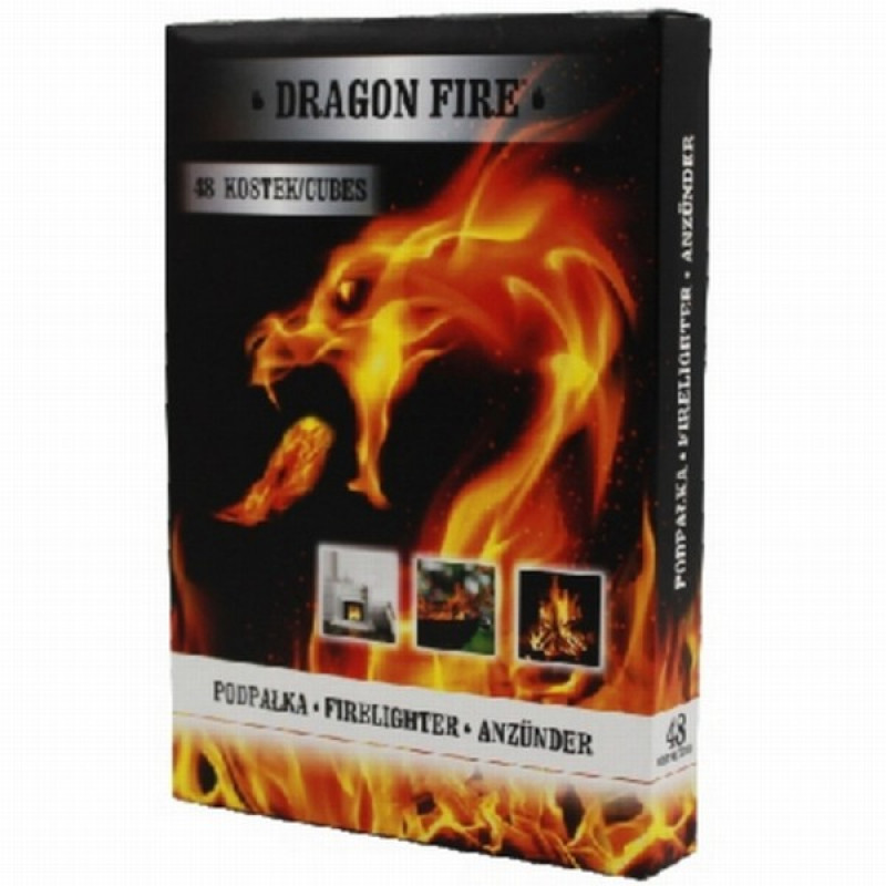 Aizdedzināšanas klucīši Dragon fire balti 48gb Polija 1/24
