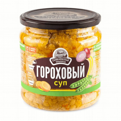 Zirņu zupa 470g Semilukskaja Trapeza 1/8 (24.10.2027) Krievija
