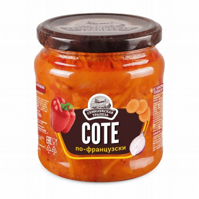 Dārzeņu uzkoda Sote francūžu gaumē 460g Semilukskaja Trapeza(02.09.26) Krievija