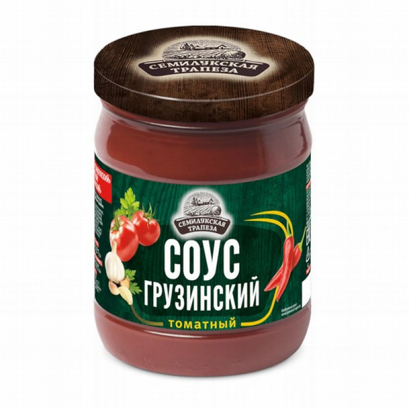 Tomātu mērce Gruzīņu gaumē 500g Semilukskaja Trapeza (09.03.27) Krievija