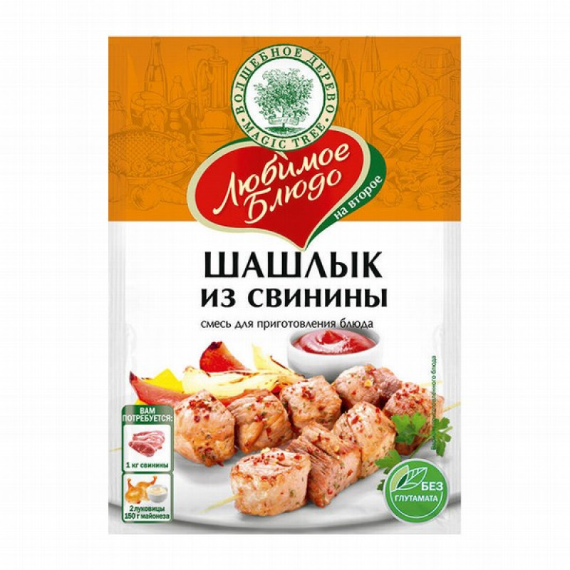 Garšvielu maisījums Cūkgaļas šašlikam 30g Volšebnoe derevo (21.07.2024) RU 