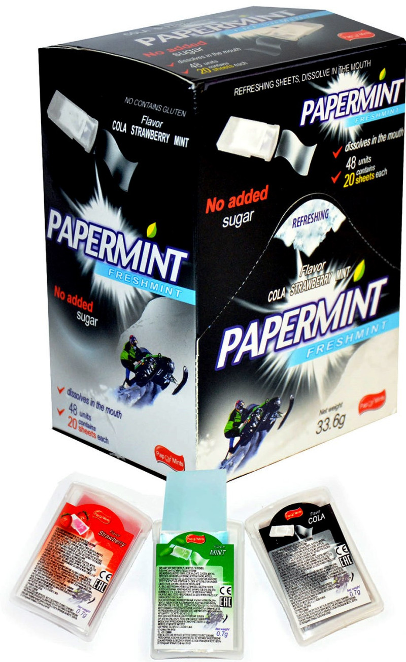 Dražejas Ēdamais papīrs Pepermint 0.7g*48gb(19.06.29) CN