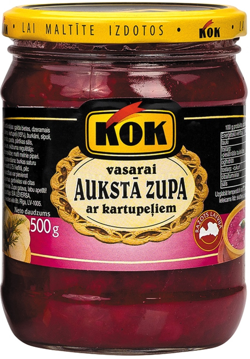 Aukstā zupa Vasarai ar kartupeļiem KOK 500g (19.03.2026)