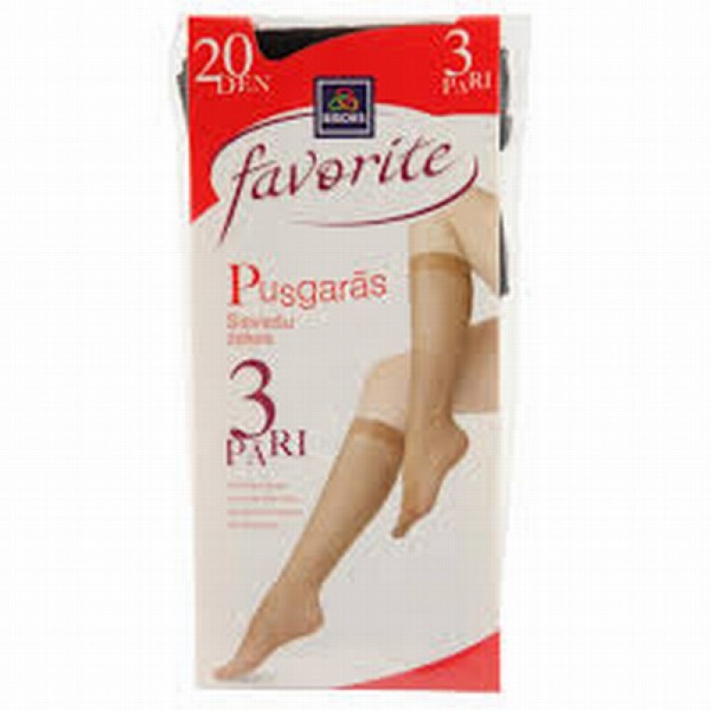 Zeķes pusgarās sieviešu Bisoks 20DEN 3 pāri  23-25/27-29