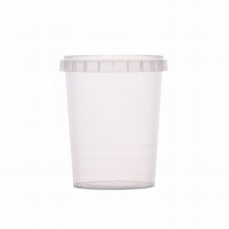 Plastmasas kārba 0,52l ar vāku, caurspīdīgi, PP