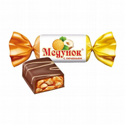 Šokolādes konfektes Medunok ar riekstiem 1kg KDV (30.11.2025) Krievija