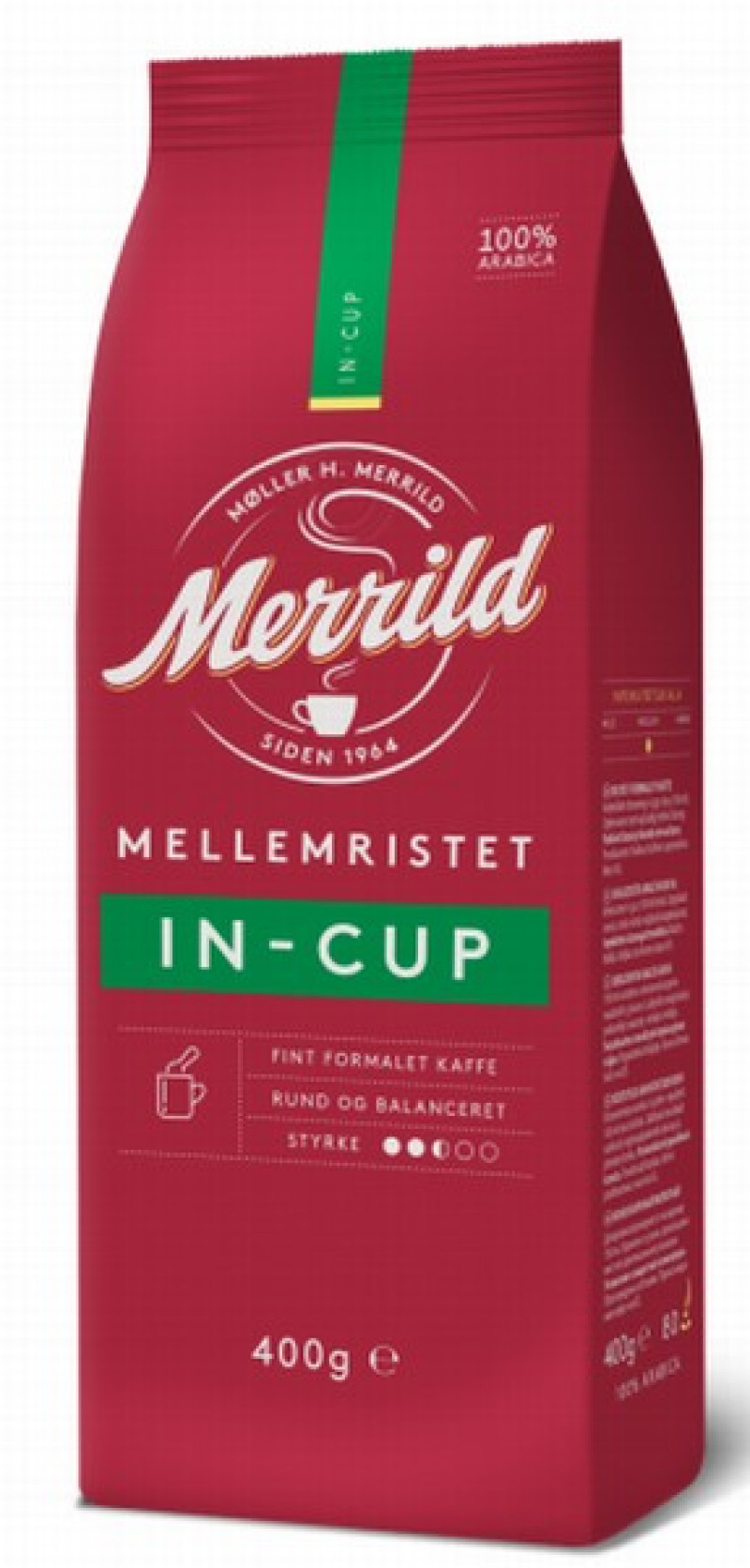Kafija maltā Merrild in Cup 400g (17.08.26) Itālija