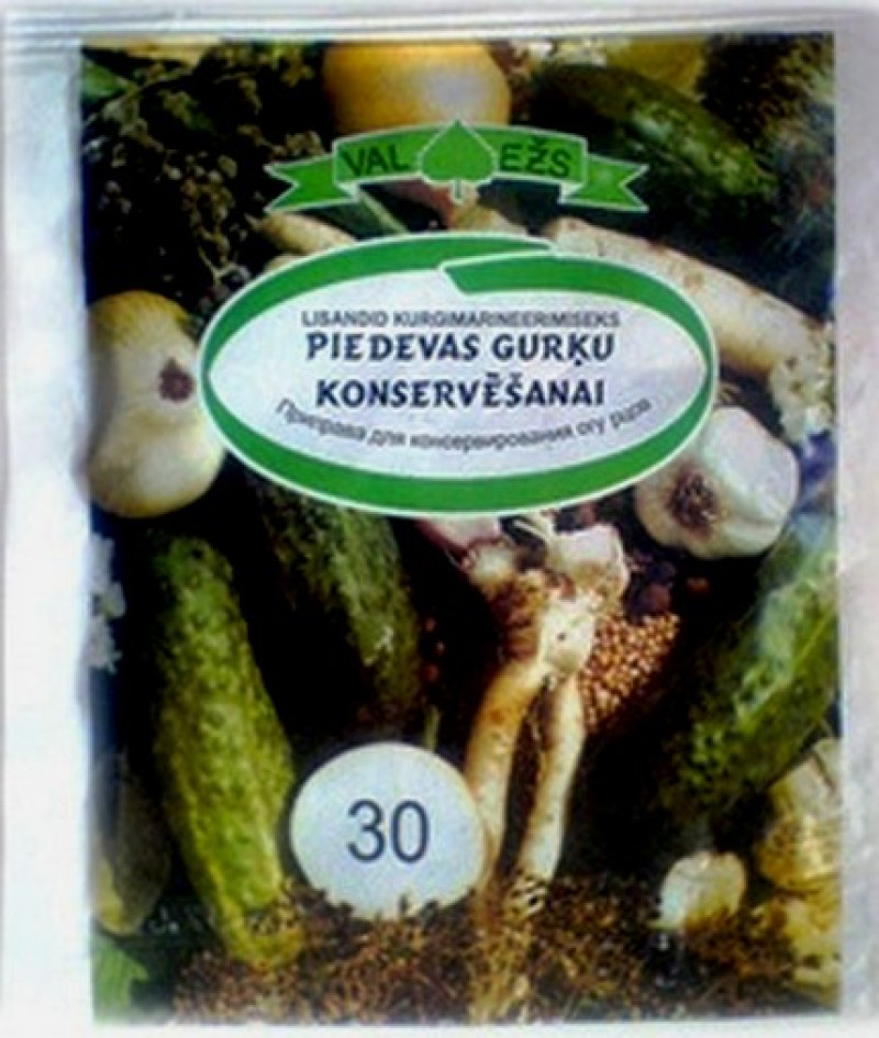 Garšviela Valežs gurķu konservēšanai 30g 1/50 (15.07.2026)