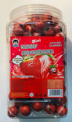 Želejkonfektes Mini runny Strawberries (zemenes) 2g*200gb (01.12.2025) Ķīna